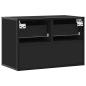 Preview: TV-Schrank Schwarz 60x31x39,5 cm Holzwerkstoff und Metall