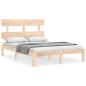 Preview: Bettgestell ohne Matratze Klein Doppelbett Massivholz Kiefer