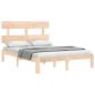 Preview: Bettgestell ohne Matratze Klein Doppelbett Massivholz Kiefer