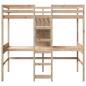 Preview: Hochbett ohne Matratze 75x190 cm Massivholz Kiefer