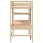 Preview: Hochbett ohne Matratze 75x190 cm Massivholz Kiefer