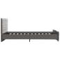 Preview: Bettgestell Grau Samt 140x200 cm