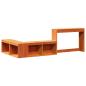 Preview: Nachttisch mit Schreibtisch Wachsbraun 222x107x75 cm Massivholz