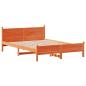 Preview: Massivholzbett ohne Matratze Wachsbraun 150x200 cm Kiefernholz