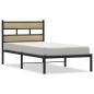Preview: Metallbett ohne Matratze Sonoma-Eiche 90x190 cm