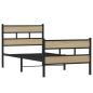 Preview: Metallbett ohne Matratze Sonoma-Eiche 80x200 cm