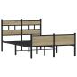 Preview: Bettgestell ohne Matratze Sonoma-Eiche 120x200 cm Holzwerkstoff