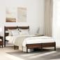 Preview: ARDEBO.de - Bettgestell ohne Matratze Braun Eiche 120x200 cm Holzwerkstoff