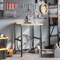 Preview: Werkbank 80x60x(73-99,5) cm Massivholz Akazie Rechteckig