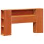 Preview: Massivholzbett mit Regal ohne Matratze Wachsbraun 135x190 cm