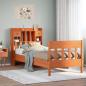 Preview: ARDEBO.de - Massivholzbett ohne Matratze Wachsbraun 75x190 cm Kiefernholz