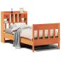 Preview: Massivholzbett ohne Matratze Wachsbraun 75x190 cm Kiefernholz