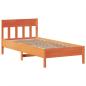Preview: Massivholzbett ohne Matratze Wachsbraun 75x190 cm Kiefernholz