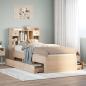 Preview: ARDEBO.de - Bücherregalbett ohne Matratze 75x190 cm Massivholz Kiefer