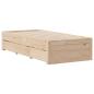 Preview: Bücherregalbett ohne Matratze 75x190 cm Massivholz Kiefer