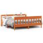 Preview: Massivholzbett ohne Matratze Wachsbraun 200x200 Kiefernholz