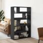 Preview: ARDEBO.de - Raumteiler Schwarz 100x33x156,5 cm Holzwerkstoff