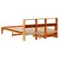 Preview: Massivholzbett mit Regal ohne Matratze Wachsbraun 160x200 cm
