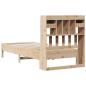 Preview: Bücherregalbett ohne Matratze 75x190 cm Massivholz Kiefer