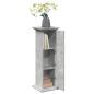 Preview: Postament mit Stauraum Betongrau 31x30x90 cm Holzwerkstoff