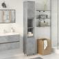 Preview: ARDEBO.de - Badschrank Betongrau 30x30x190 cm Holzwerkstoff