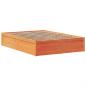 Preview: Massivholzbett ohne Matratze Wachsbraun 150x200 cm Kiefernholz