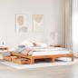 Preview: ARDEBO.de - Massivholzbett ohne Matratze Wachsbraun 180x200 Kiefernholz