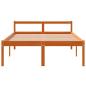 Preview: Seniorenbett Wachsbraun 140x190 cm Massivholz Kiefer