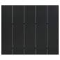 Preview: 5-tlg. Raumteiler Schwarz 200x180 cm Stahl