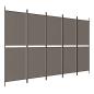 Preview: 5-tlg. Paravent Anthrazit 250x220 cm Stoff