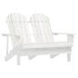 Preview: ARDEBO.de - 2-Sitzer Adirondack-Gartenbank Massivholz Tanne Weiß