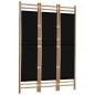 Preview: 3-tlg. Paravent Faltbar 120 cm Bambus und Canvas