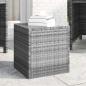 Preview: ARDEBO.de - Beistelltisch Grau 40x37x40,5 cm Poly Rattan und Hartglas