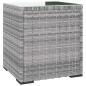 Preview: Beistelltisch Grau 40x37x40,5 cm Poly Rattan und Hartglas