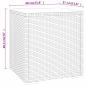 Preview: Beistelltisch Grau 40x37x40,5 cm Poly Rattan und Hartglas