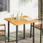 Preview: ARDEBO.de - Tischplatte 80x80x2,2 cm Quadratisch Massivholz Akazie