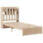 Preview: Bücherregalbett ohne Matratze 75x190 cm Massivholz Kiefer