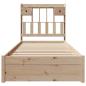 Preview: Bücherregalbett ohne Matratze 75x190 cm Massivholz Kiefer