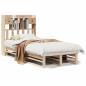 Preview: Massivholzbett mit Regal ohne Matratze 90x190 cm Kiefer