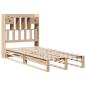 Preview: Massivholzbett mit Regal ohne Matratze 90x190 cm Kiefer