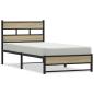Preview: Metallbett ohne Matratze Sonoma-Eiche 75x190 cm