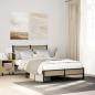 Preview: ARDEBO.de - Metallbett ohne Matratze Sonoma-Eiche 120x190 cm