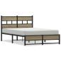 Preview: Metallbett ohne Matratze Sonoma-Eiche 120x190 cm