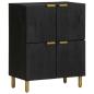 Preview: ARDEBO.de - Sideboard Schwarz 60x33x75 cm Holzwerkstoff