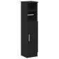 Preview: Badezimmerschrank mit Rollenhalter Schwarz 20,5x22x90 cm