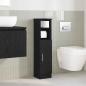 Preview: Badezimmerschrank mit Rollenhalter Schwarz 20,5x22x90 cm