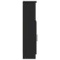 Preview: Badezimmerschrank mit Rollenhalter Schwarz 20,5x22x90 cm