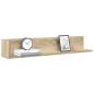 Preview: ARDEBO.de - Wandregale 2 Stk. Sonoma-Eiche 100x16,5x16,5 cm Holzwerkstoff