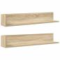 Preview: Wandregale 2 Stk. Sonoma-Eiche 100x16,5x16,5 cm Holzwerkstoff