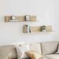 Preview: Wandregale 2 Stk. Sonoma-Eiche 100x16,5x16,5 cm Holzwerkstoff